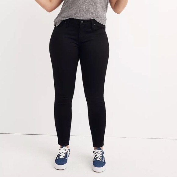 Madewell Petite 8" Skinny Jeans Carbondale Wash black J9158 P23 23 - Picture 1 of 5